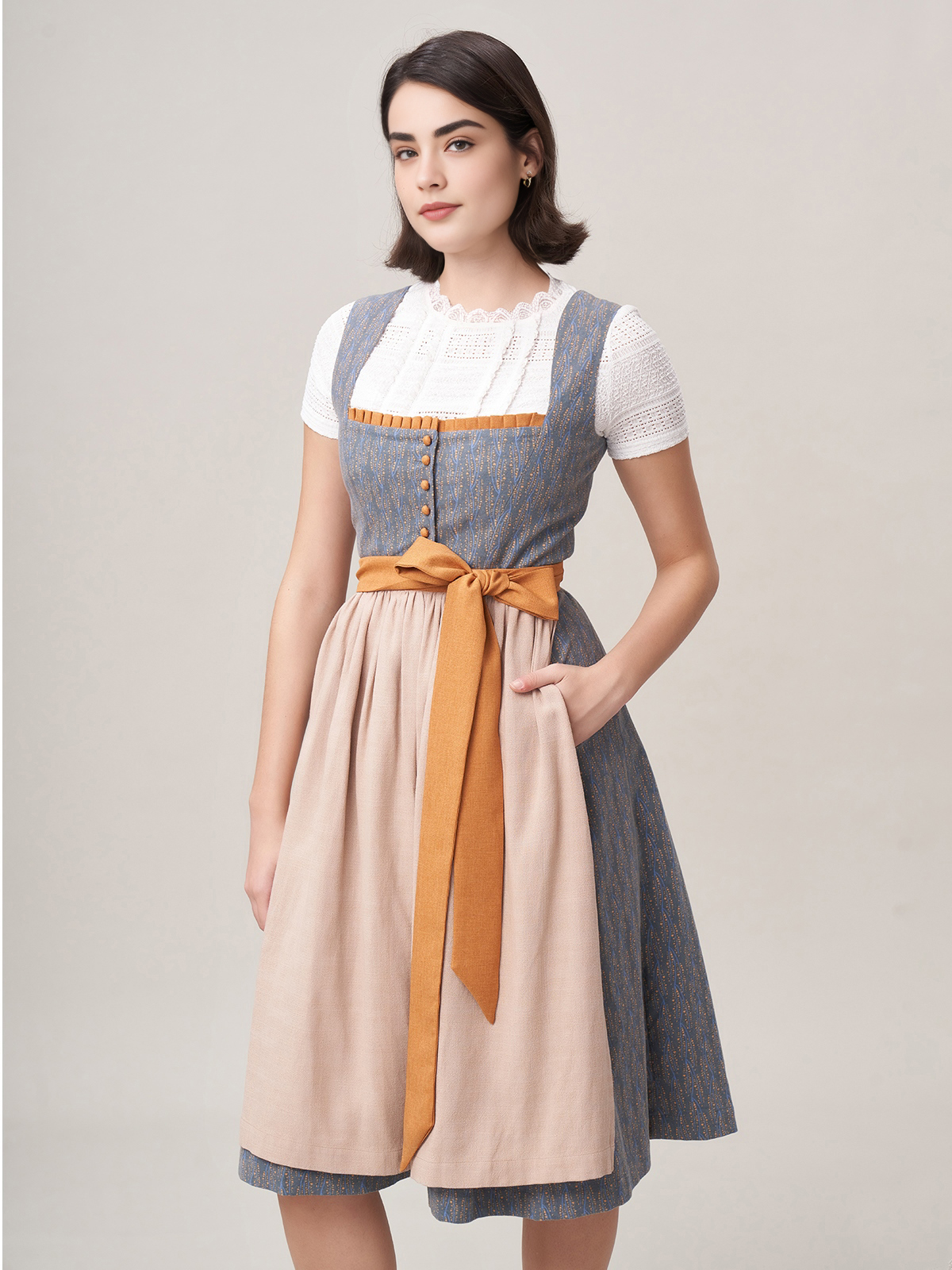 Modernes Dirndl in Blau
