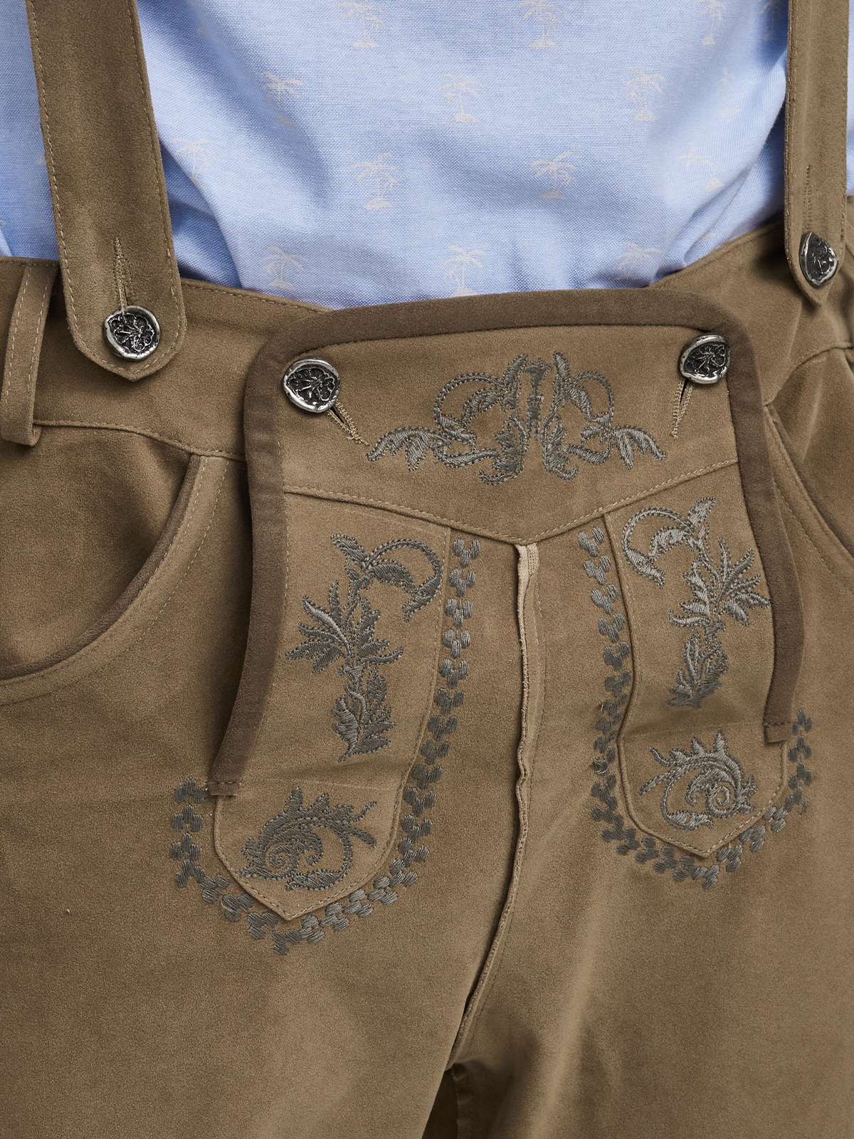 Braune Lederhose mit Dirndl