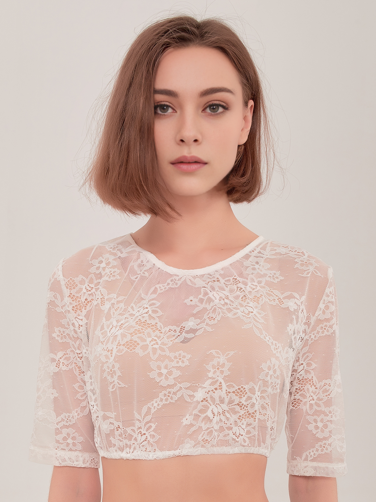 Ehreer Dirndl Bluse in Weiß