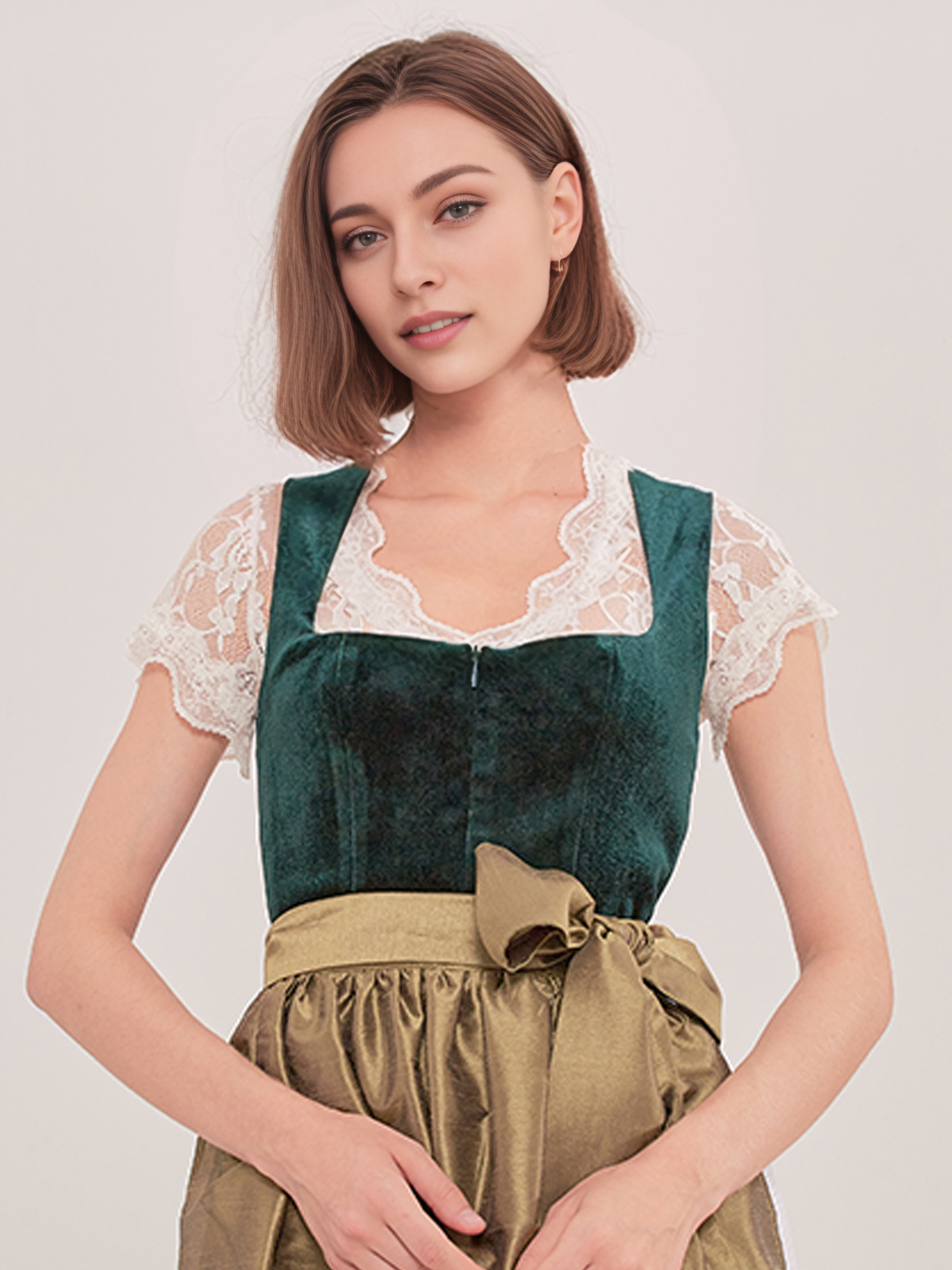 Dirndl Hellgelb mit modernem Schnitt