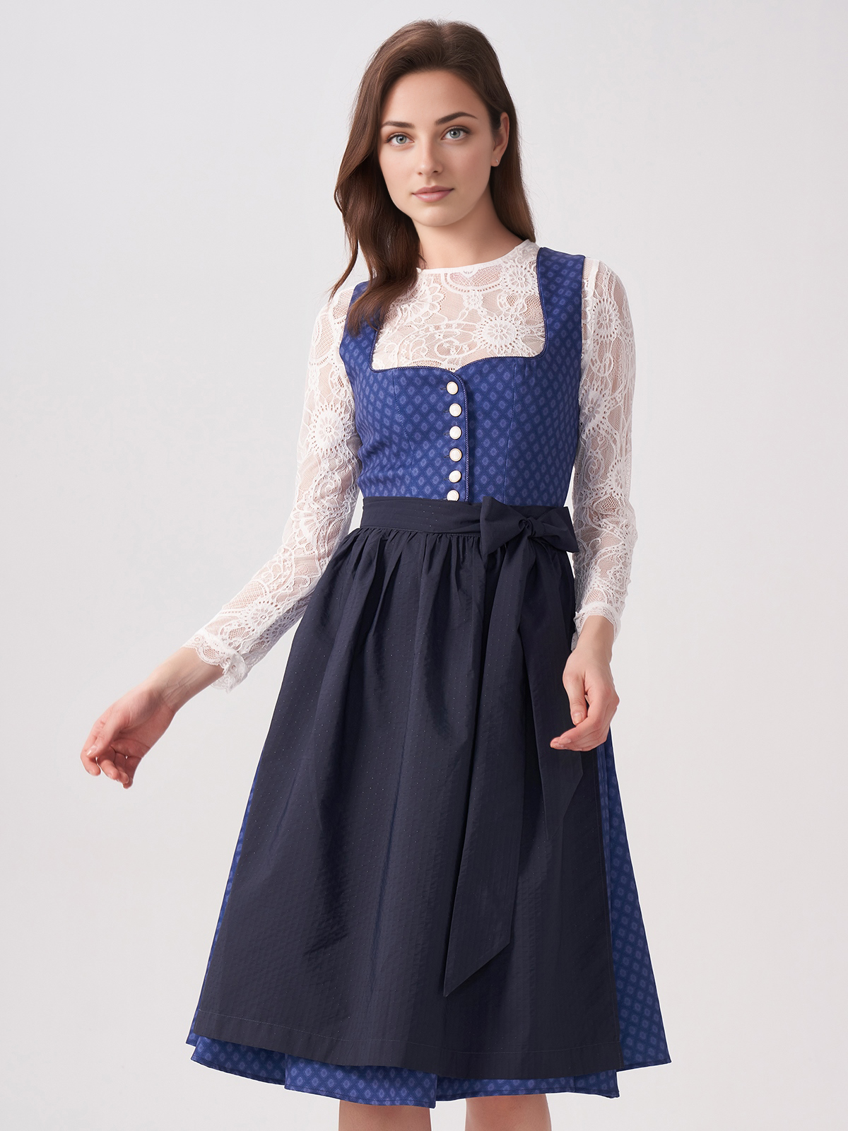 Dirndl Sale Mini in Blau – stilvoll und modern